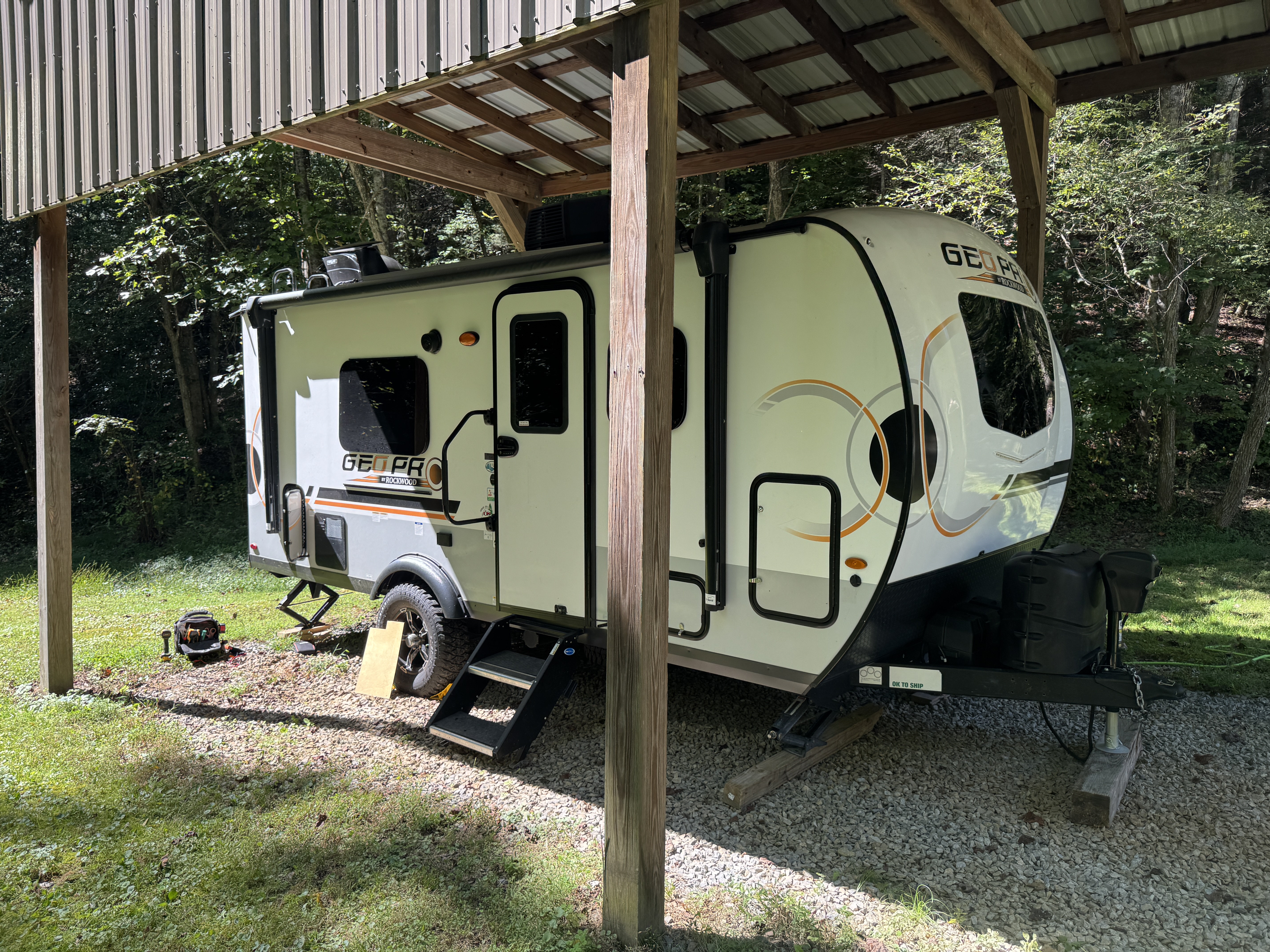 Plumbing repair photo 10 on 2022 Forest River Rockwood Geo Pro G19FD travel trailer in Elizabethton, Tennessee